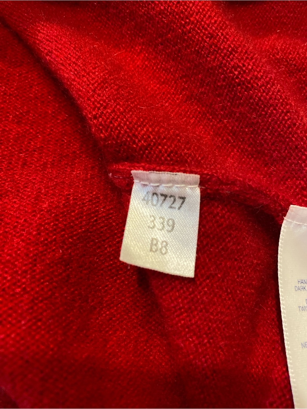 Lands' End red 100% cashmere short sleeve knit crewneck sweater - Picture 7 of 12